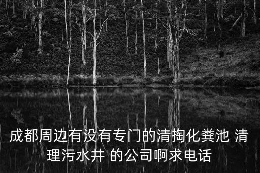 成都周邊有沒(méi)有專門的清掏化糞池 清理污水井 的公司啊求電話