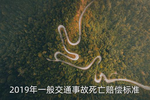 2019年一般交通事故死亡賠償標準