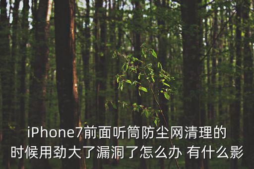 iPhone7前面聽筒防塵網清理的時候用勁大了漏洞了怎么辦 有什么影