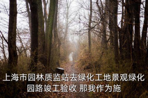 上海市園林質監站去綠化工地景觀綠化園路竣工驗收 那我作為施
