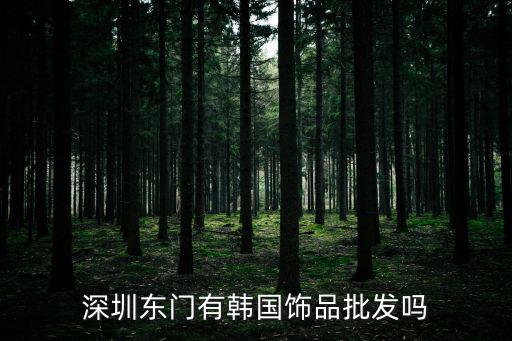 深圳東門有韓國飾品批發(fā)嗎