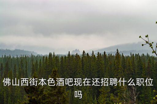 佛山西街本色酒吧現(xiàn)在還招聘什么職位嗎