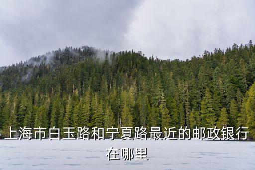 上海市白玉路和寧夏路最近的郵政銀行在哪里