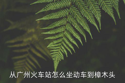 從廣州火車站怎么坐動車到樟木頭