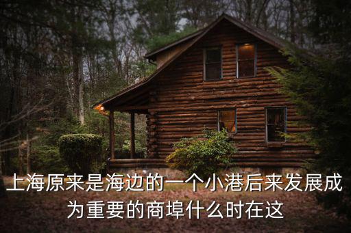 上海原來是海邊的一個小港后來發(fā)展成為重要的商埠什么時在這