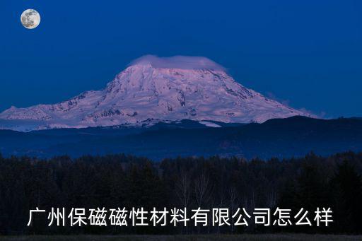 廣州保磁磁性材料有限公司怎么樣