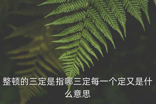 重慶市場監(jiān)管三定方案，什么是三定方案