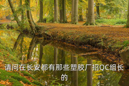 請問在長安都有那些塑膠廠招QC組長的