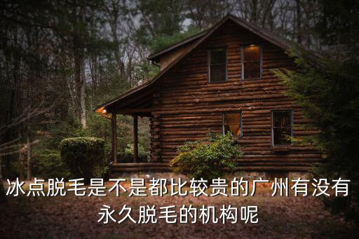 冰點脫毛是不是都比較貴的廣州有沒有永久脫毛的機構呢