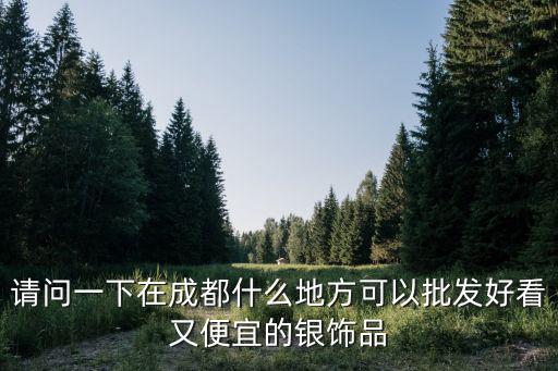 請問一下在成都什么地方可以批發好看又便宜的銀飾品
