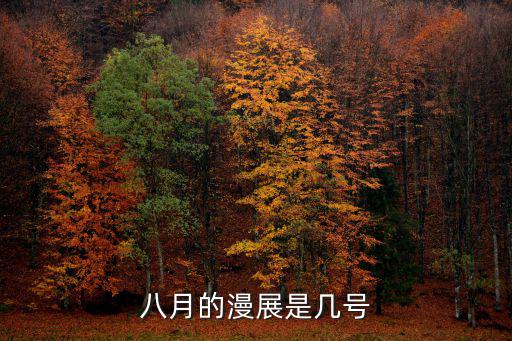 八月的漫展是幾號