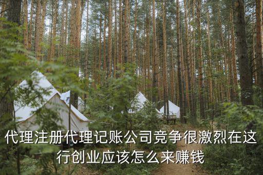 代理注冊代理記賬公司競爭很激烈在這行創業應該怎么來賺錢