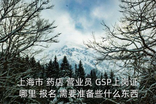 上海市 藥店 營業員 GSP上崗證 哪里 報名 需要準備些什么東西