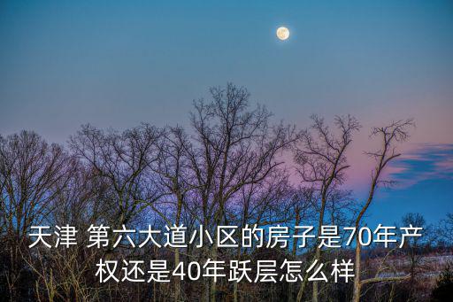 天津 第六大道小區(qū)的房子是70年產(chǎn)權(quán)還是40年躍層怎么樣