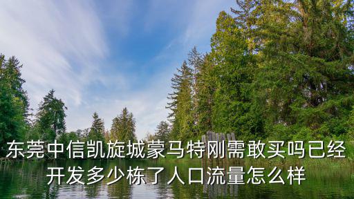 東莞中信凱旋城蒙馬特剛需敢買嗎已經開發多少棟了人口流量怎么樣