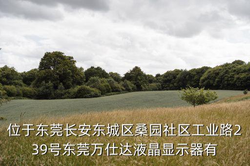 位于東莞長(zhǎng)安東城區(qū)桑園社區(qū)工業(yè)路239號(hào)東莞萬(wàn)仕達(dá)液晶顯示器有