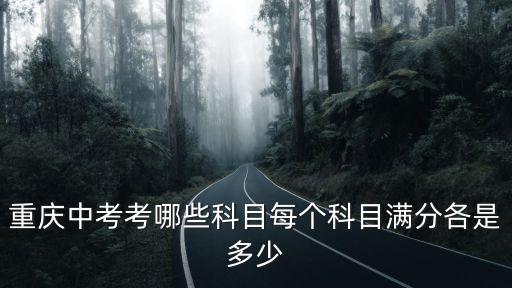 重慶中考考哪些科目每個科目滿分各是多少