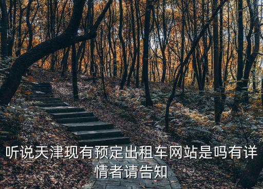聽(tīng)說(shuō)天津現(xiàn)有預(yù)定出租車(chē)網(wǎng)站是嗎有詳情者請(qǐng)告知