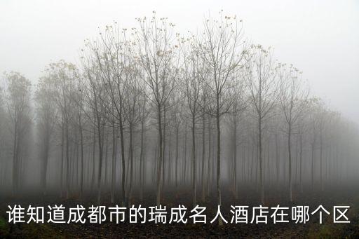 誰知道成都市的瑞成名人酒店在哪個區