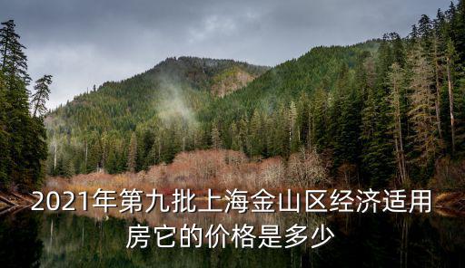 2021年第九批上海金山區經濟適用房它的價格是多少