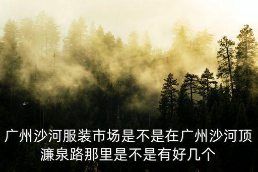 廣州沙河服裝市場是不是在廣州沙河頂濂泉路那里是不是有好幾個