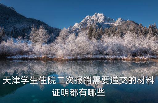 天津?qū)W生住院二次報(bào)銷需要遞交的材料證明都有哪些