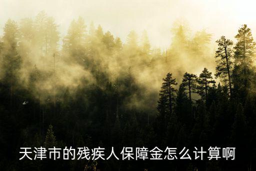 天津市殘保金基數，天津市的殘疾人保障金怎么計算啊