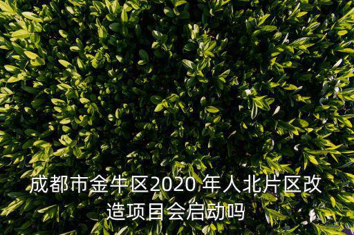 成都市金牛區2020 年人北片區改造項目會啟動嗎