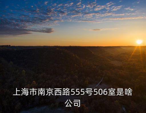 上海市南京西路555號506室是啥公司