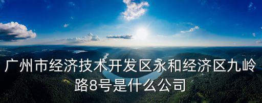 廣州市經(jīng)濟技術(shù)開發(fā)區(qū)永和經(jīng)濟區(qū)九嶺路8號是什么公司