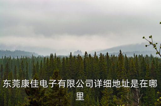 東莞康佳電子有限公司詳細地址是在哪里