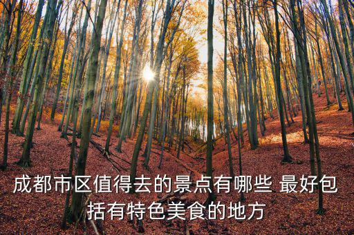 一成都市區旅游攻略，成都 市區有啥好玩