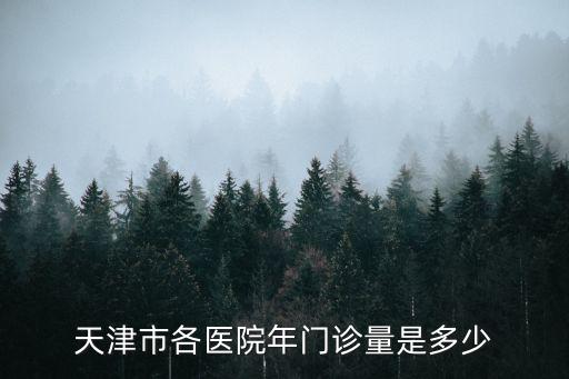 天津市各醫院年門診量是多少