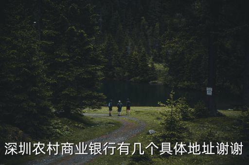 深圳農村商業(yè)銀行有幾個具體地址謝謝