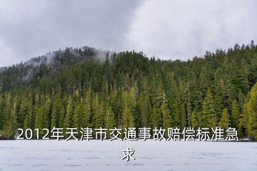 2012年天津市交通事故賠償標準急求