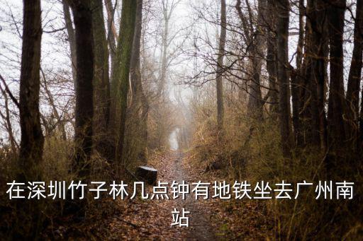 在深圳竹子林幾點(diǎn)鐘有地鐵坐去廣州南站
