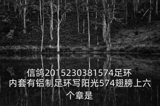 信鴿2015230381574足環內套有鋁制足環寫陽光574翅膀上六個章是
