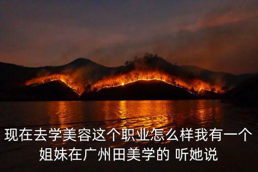 現在去學美容這個職業怎么樣我有一個姐妹在廣州田美學的 聽她說