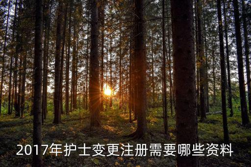 2017年護士變更注冊需要哪些資料