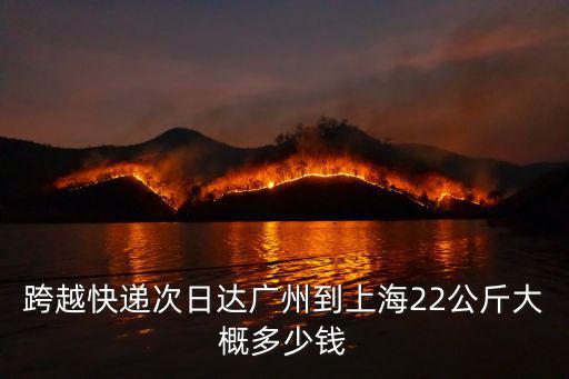 跨越快遞次日達廣州到上海22公斤大概多少錢