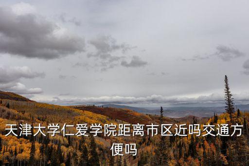 天津大學仁愛學院距離市區近嗎交通方便嗎