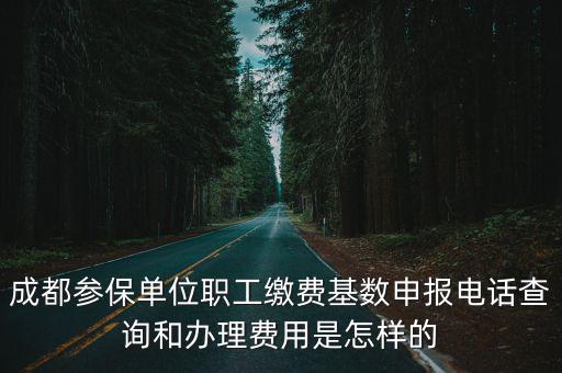 成都參保單位職工繳費基數申報電話查詢和辦理費用是怎樣的