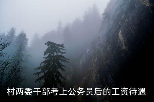 村兩委干部考上公務員后的工資待遇