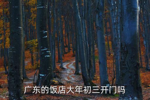 廣東的飯店大年初三開門嗎