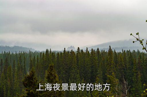 上海夜景最好的地方