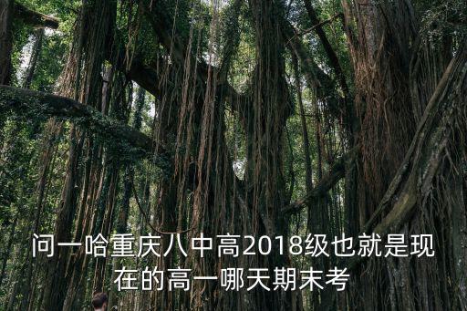 問一哈重慶八中高2018級也就是現在的高一哪天期末考