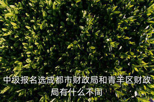 中級報名選成都市財政局和青羊區財政局有什么不同