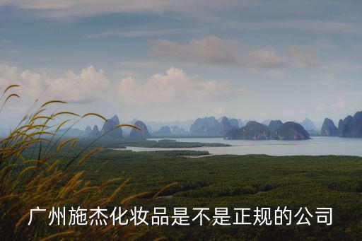 廣州施杰化妝品是不是正規的公司