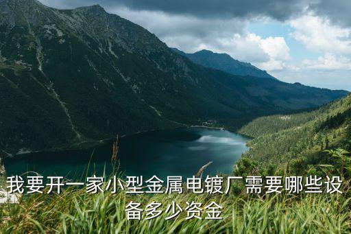 我要開一家小型金屬電鍍廠需要哪些設備多少資金