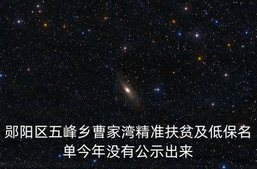 鄖陽區(qū)五峰鄉(xiāng)曹家灣精準扶貧及低保名單今年沒有公示出來